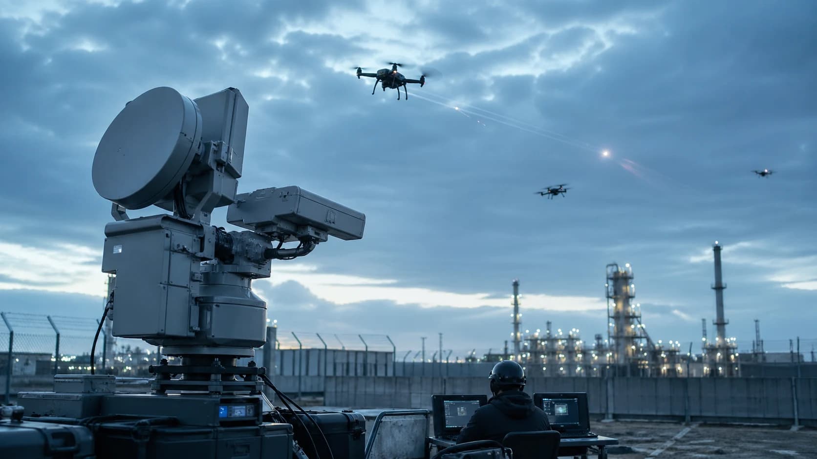 Counter-drone radar and detection system supporting protected-site security operations.